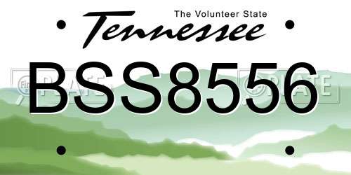 BSS8556 Tennessee License Plate