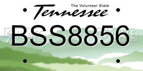 BSS8856 Tennessee License Plate