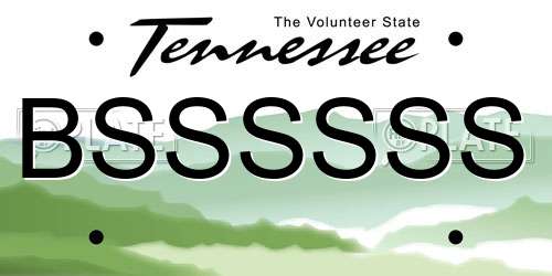 BSSSSSS Tennessee License Plate