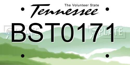 BST0171 Tennessee License Plate