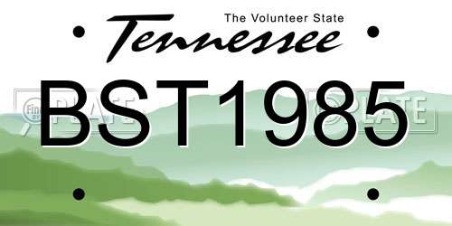 BST1985 Tennessee License Plate