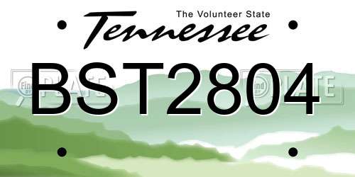 BST2804 Tennessee License Plate