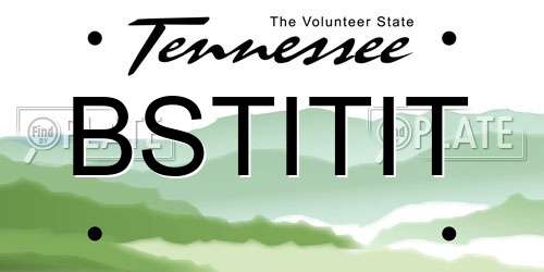 BSTITIT Tennessee License Plate