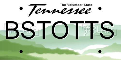 BSTOTTS Tennessee License Plate