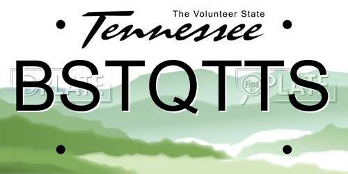 BSTQTTS Tennessee License Plate