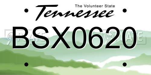 BSX0620 Tennessee License Plate