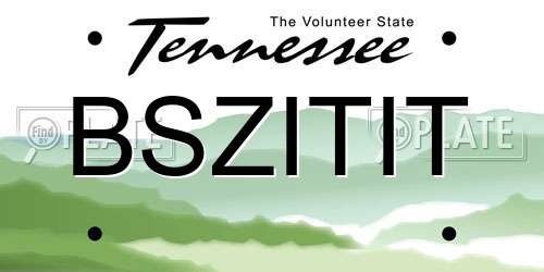 BSZITIT Tennessee License Plate