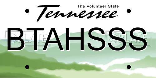 BTAHSSS Tennessee License Plate