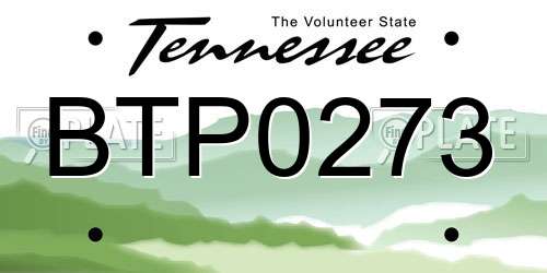 BTP0273 Tennessee License Plate