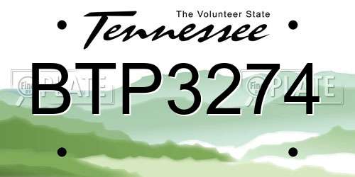 BTP3274 Tennessee License Plate