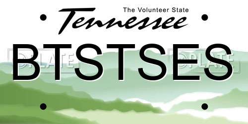 BTSTSES Tennessee License Plate