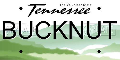 BUCKNUT Tennessee License Plate
