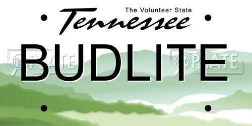 BUDLITE Tennessee License Plate