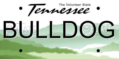 BULLDOG Tennessee License Plate