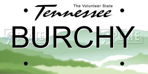 BURCHY Tennessee License Plate