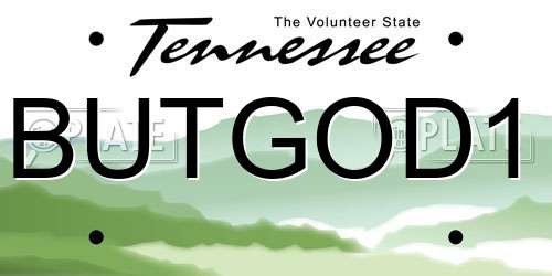 BUTGOD1 Tennessee License Plate