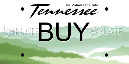 BUY Tennessee License Plate