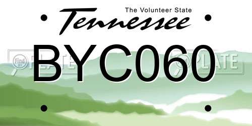 BYC060 Tennessee License Plate