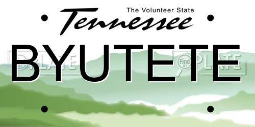 BYUTETE Tennessee License Plate
