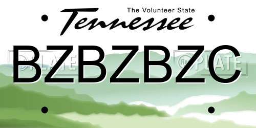 BZBZBZC Tennessee License Plate