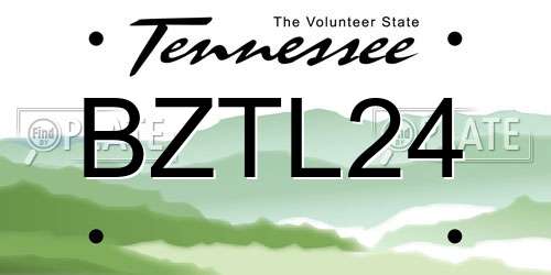 BZTL24 Tennessee License Plate