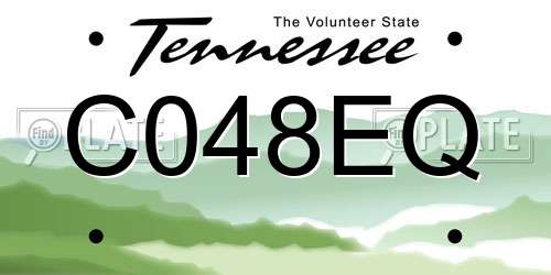 C048EQ Tennessee License Plate