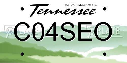 C04SEO Tennessee License Plate