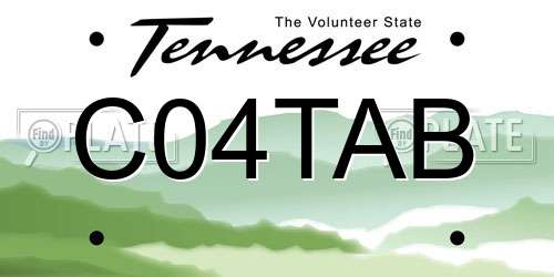 C04TAB Tennessee License Plate