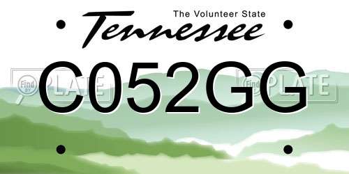 C052GG Tennessee License Plate