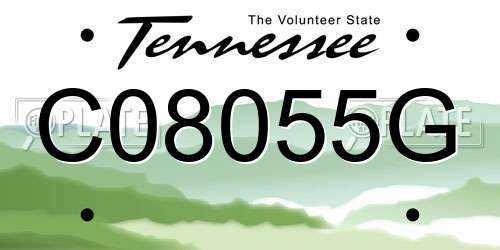 C08055G Tennessee License Plate