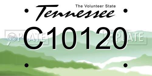 C10120 Tennessee License Plate