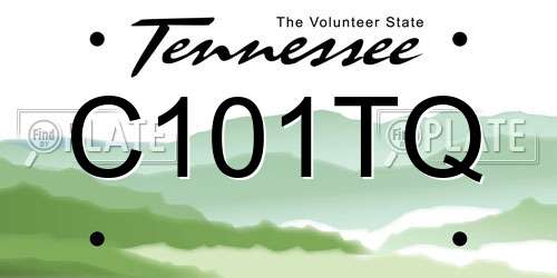 C101TQ Tennessee License Plate