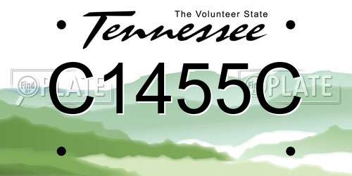 C1455C Tennessee License Plate