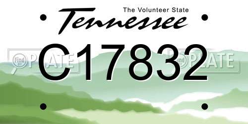 C17832 Tennessee License Plate
