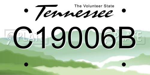 C19006B Tennessee License Plate