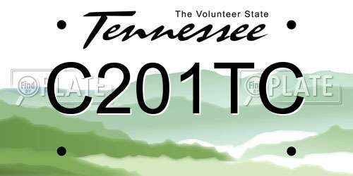 C201TC Tennessee License Plate
