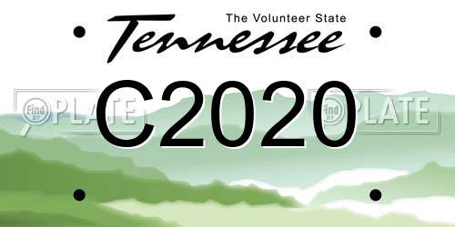 C2020 Tennessee License Plate