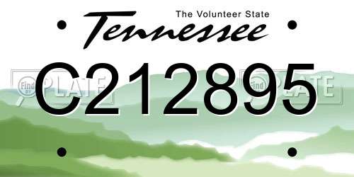 C212895 Tennessee License Plate