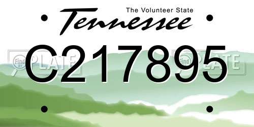 C217895 Tennessee License Plate