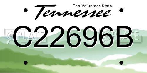C22696B Tennessee License Plate