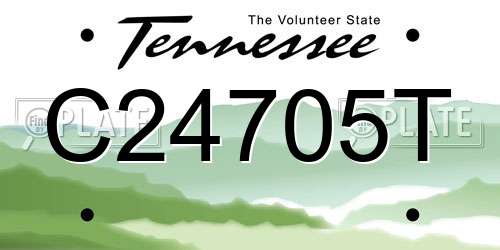 C24705T Tennessee License Plate