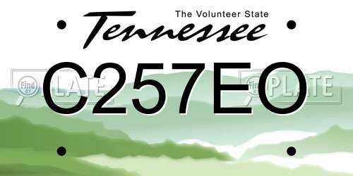 C257EO Tennessee License Plate
