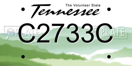 C2733C Tennessee License Plate