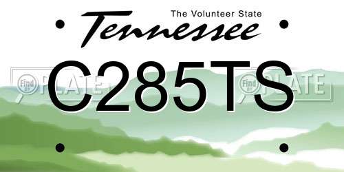 C285TS Tennessee License Plate