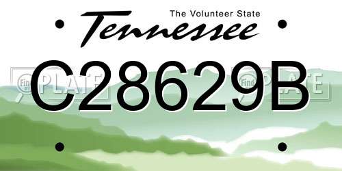 C28629B Tennessee License Plate
