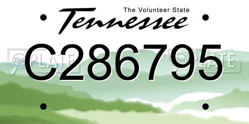 C286795 Tennessee License Plate