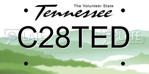 C28TED Tennessee License Plate