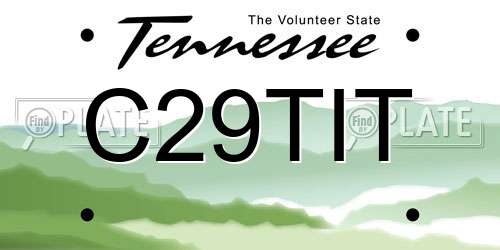 C29TIT Tennessee License Plate