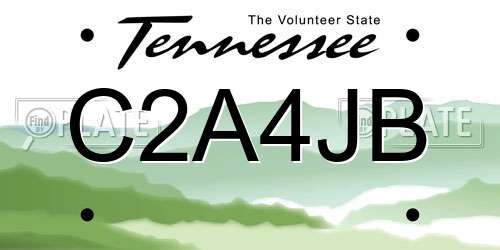 C2A4JB Tennessee License Plate