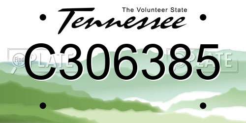 C306385 Tennessee License Plate